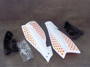 Handschützer Handguards weiß orange passend für KTM 125-530 SX SXF EXC EXCF - Bild 1 von 3