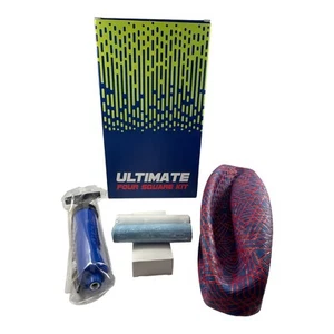 Ultimate CUATRO (4) CUADRADOS Kit - Bola, Bomba y Tiza Juego Exterior Set en Caja Nuevo - Imagen 1 de 2