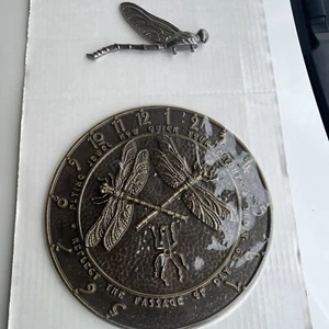 Dragonfly Sundial Whitehall Products 12" French Bronze Beautiful - Picture 1 of 4