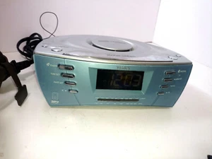Timex Blue Multi-Directional Sound Chamber Alarm Clock AM/FM Radio T439S MP3 Inp - Picture 1 of 8
