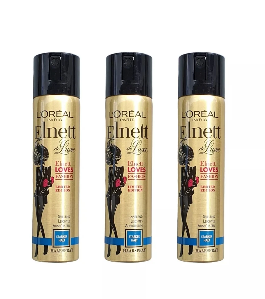 Loreal Paris/Elnett "Deluxe" Limited Edition Haarspray "Reisegröße" 3x75ml - Bild 1 von 1