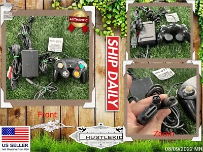 Official Nintendo Gamecube Power Adapter DOL-002 + AV Cable + DOL-003 Controller - Image 1 of 4