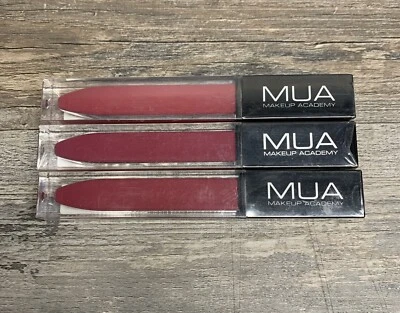 Lot of 3 MUA Makeup Academy #203 Plum Liquid Lipstick NEW SEALED Cruelty Free - Image 1 of 3