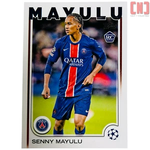 Senny Mayulu Rookie Card PSG Topps UCC Flagship 2024/25 RC Pack Fresh Mint - Picture 1 of 2