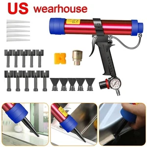 US 310ml Adjustable Pneumatic Air Rubber Gun Hard Glue Sealant Caulking Gun Tool - Picture 1 of 8