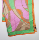 Emma Marella Synthetic Silk Square Scarf Womens 69x69cm Multicoloured Geometric