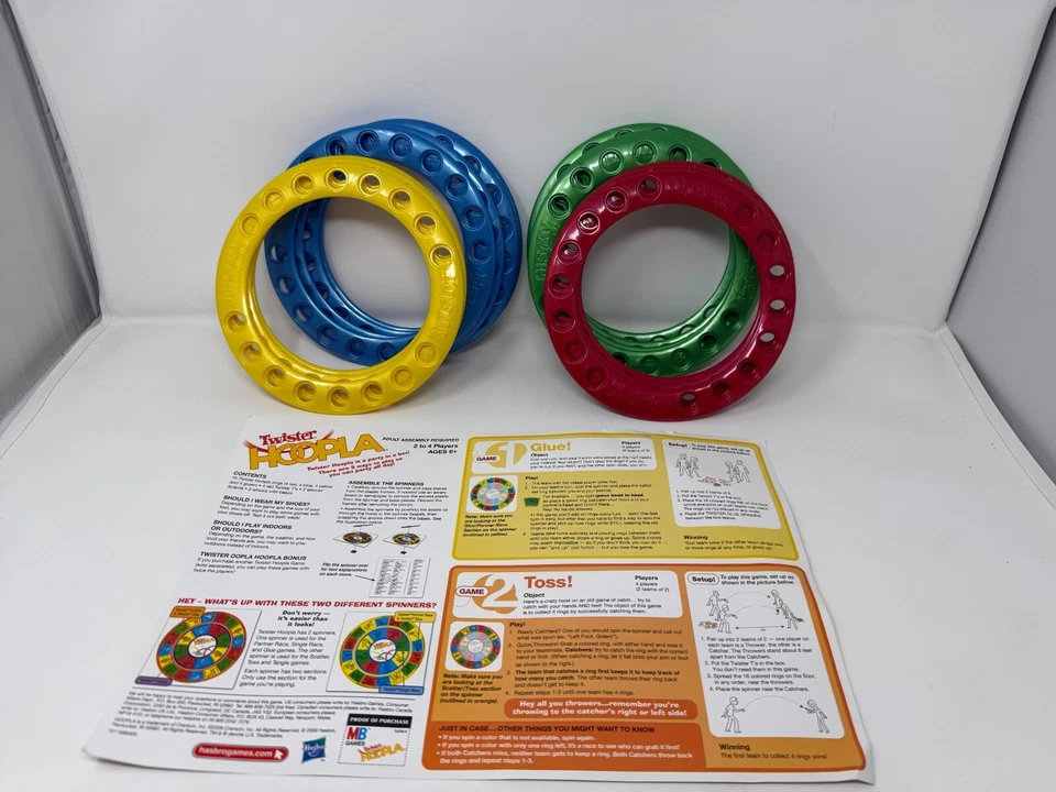 Twister Hoopla Jogo Peças de Reposição Peças Instruções, Anéis VOCÊ ESCOLHE - Imagem 1 de 1