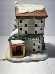 Liberty Bell Christmas Hand Painted Ceramic Lighted House Bakery - Picture 1 of 8