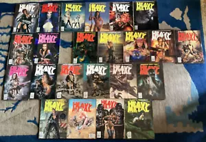 LOT OF 24 HEAVY METAL ILLUSTRATED MAGAZINES 1990 -1991-1992-1993-1994 - Picture 1 of 8