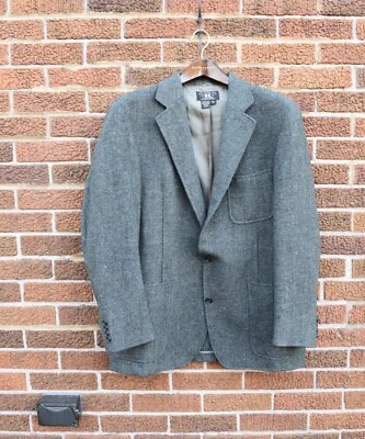 Ralph Lauren RRL Hecho en EE. UU. Gris Tweed Abrigo Deportivo Blazer Chaqueta Hombres XL Extra Grande Foto 1 de 4