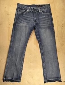T.K. Axel Vintage Boot Jeans Mens 36x31 Blue Medium Wash Stretch Flap Pocket - Picture 1 of 17