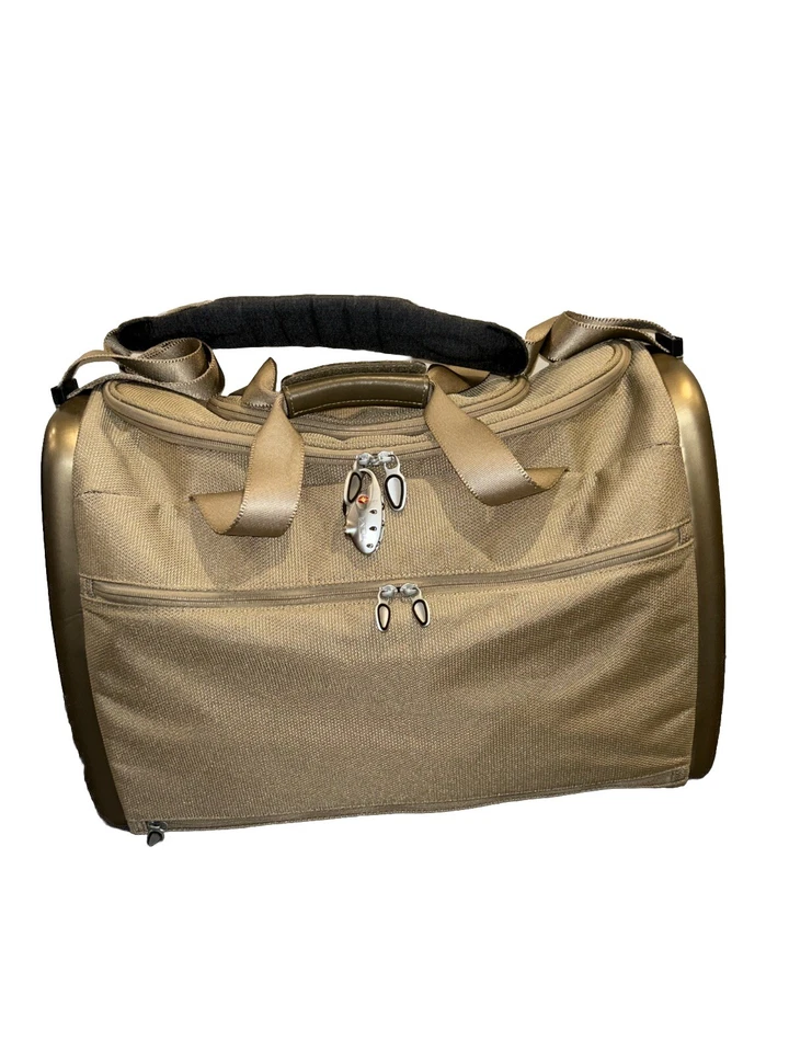 TUMI T3 Duffle Bag Carryon Champagne Gold Nylon Travel Gym Luggage Lock 20X14X9 - Image 1 of 4