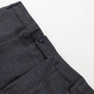 Incotex NWT Flat Front Dress Pants Size 50 34 US Blue Flannel 100% Wool - Image 1 of 4