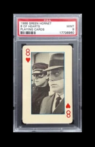 BRUCE LEE PSA 9 MINT 1966 GREEN HORNET PLAYING CARD 8 OF HEARTS. NONE HIGHER - Picture 1 of 1