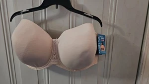 Vanity Fair Womens Beauty Back Underwire Smoothing Strapless Bra 42H 74380 Beige - Picture 1 of 3