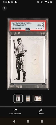 Panini Flawless Honus Wagner 2017 #5/20 Foto 1 de 2