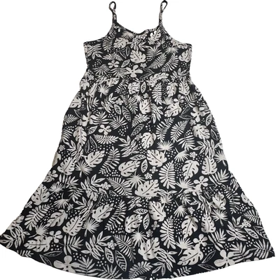 Vestido Old Navy Niñas TALLA XL 14/16 Correa Espagueti Blanco y Negro Foto 1 de 4