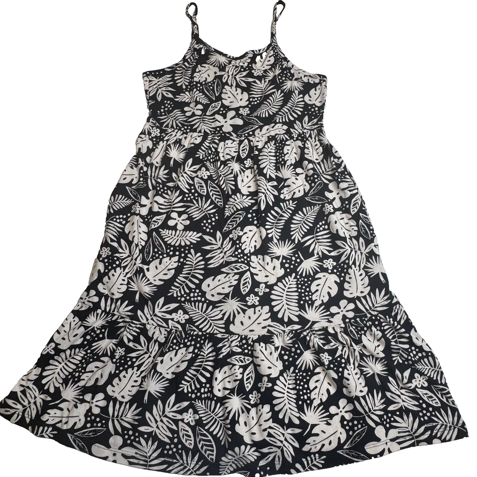 Vestido Old Navy Niñas TALLA XL 14/16 Correa Espagueti Blanco y Negro Foto 1 de 4