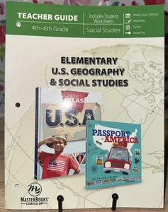 MASTERBOOKS ELEMENTARY U.S.GEOGRAPHY&SOCIAL STUDIES TEACHER BINDER 4th-6th Grade - Picture 1 of 7