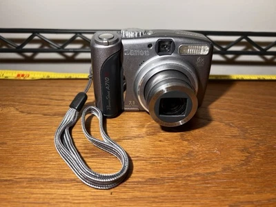 Canon PowerShot A710 IS Digital Camera 7.1 Megapixel 6x Optical Zoom CCD Sensor - Image 1 of 4