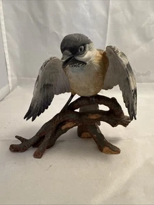 Vintage Chickadee Antik Hachiro Goto Original Porzellan Vogel Figur Japan 5" - Bild 1 von 18