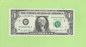 1977 ..UNCIRC $1 D 5406 5581 B .... 1977 $1 D-B NICE NOTE FRN - Picture 1 of 2