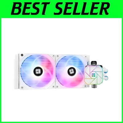 Stylish Liquid CPU Cooler 240mm with ARGB Fans, Silent Operation Under 25.6 dB - Image 1 of 4
