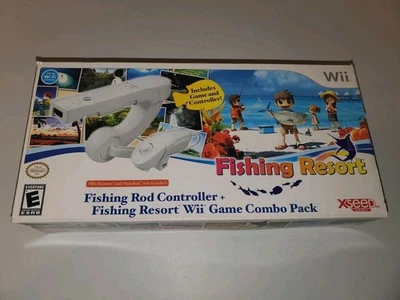 2011 Nintendo Wii FISHING RESORT Rod Controller + Box Only * No Game Included * - Image 1 of 4