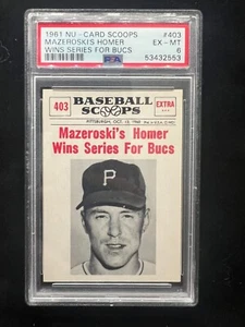 1961 Nu-Card Scoops #403 Bill Mazeroski Homer Wins Series for Bucs 6 - EX/MT - Picture 1 of 2