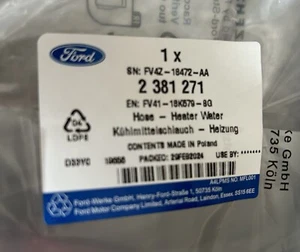 Genuine Ford Heater Water Hose (2381271 / FV41-18K679-8G) - Picture 1 of 5