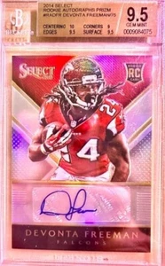 2014 Panini Select Devonta Freeman RC auto BGS 9.5 Near Mint or Better /75 - Picture 1 of 2