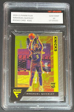 2020-21 PANINI FLUX IMMANUEL QUICKLEY 1ST GRADED 10 ROOKIE CARD KNICKS #205 RC🔥