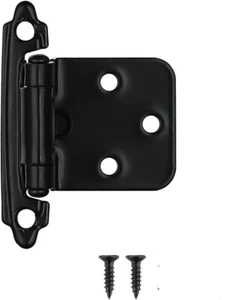 Bisagras de puerta de gabinete superpuestas de 50 1/2" negro empotrado armario de montaje frontal cierre automático - Imagen 1 de 8