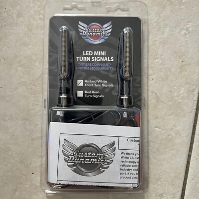 Custom Dynamics Mini LED Turn Signals Amber White 2020-1921 Harley    A1 - Image 1 of 3