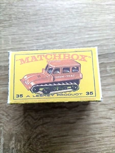 Matchbox Regular Wheels No35 Snow Trac - Replica / Copy Box only - Picture 1 of 3