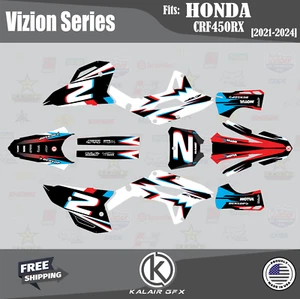 Graphics Kit for Honda CRF450RX CRF 450RX (2021-2024) Vision - WHITE - Picture 1 of 6