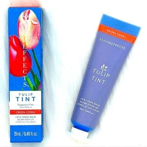 BLOOMEFFECTS Tulip Tint Lip & Cheek Balm - Crispa Coral - FULL SIZE - Brand NEW - Picture 1 of 2