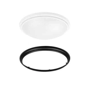 Commercial Electric 12 in. Light White and Matte Black Adjustable CCT Integrated - Picture 1 of 14