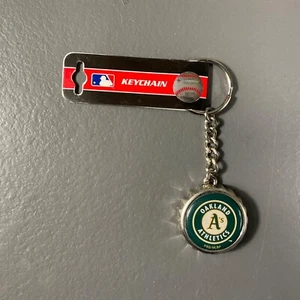 Oakland Athletics Keychain Bottle Opener Team Logo Sports Yellow MLB Baseball - Picture 1 of 24