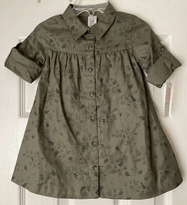 Vestido Bebé Niña Just One You by Caters - Talla 18 Meses - Verde Oliva - Mangas Cortas Foto 1 de 3