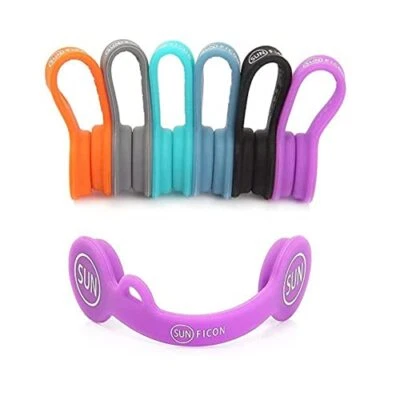  6 Pack Magnetic Cord Organizers Cable Clips Cable Straps Silicone Twist Ties  - Image 1 of 4