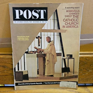 Saturday Evening Post Magazine November 28 1964 Benedictine Monk Catholic Church - Picture 1 of 5