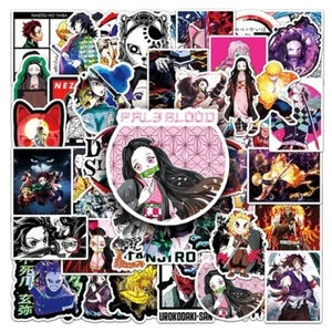 30/45/60 PCS Demon Slayer Manga Anime Phone Laptop Wall Decal Stickers - Picture 1 of 5