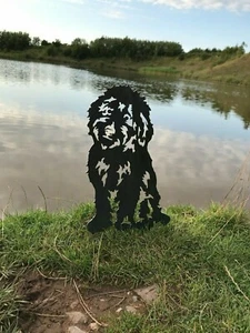 Cockapoo Rusty Metal Dog Garden Art Silhouette Ornament Mild Steel Rustic Decor - Picture 1 of 5