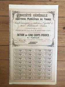 ABATTOIRS MUNICIPAUX DE FRANCE 1881 (F1) - Imagen 1 de 1