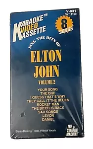 Elton John Vol 2 Karaoke Video Kassette VHS 8 Songs To Sing Vintage 1993 Neu Versiegelt - Bild 1 von 7