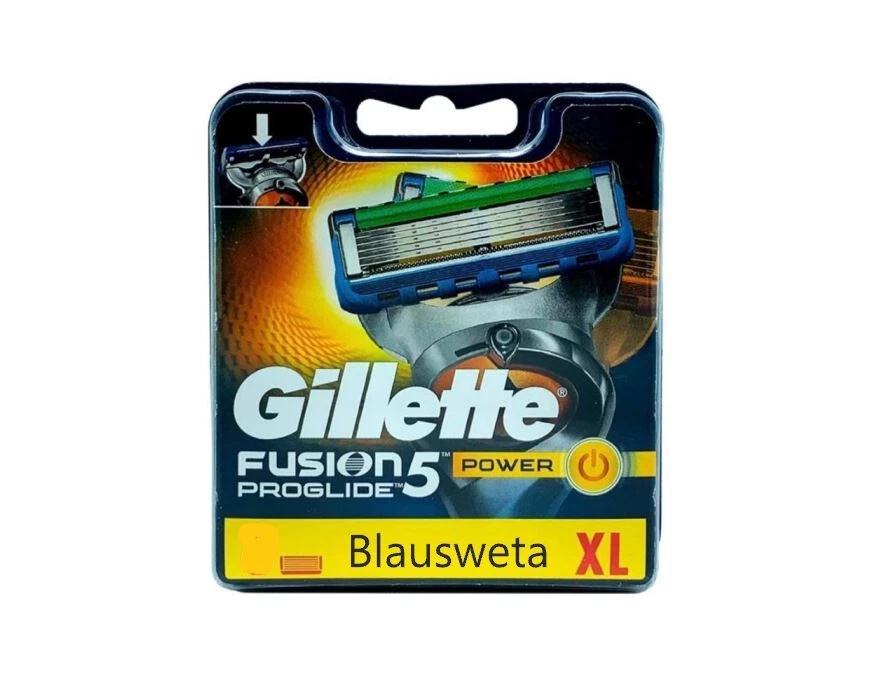 8 lamette da barba Gillette Fusion5 Proglide Power in confezione originale con numero di serie - Immagine 1 di 1