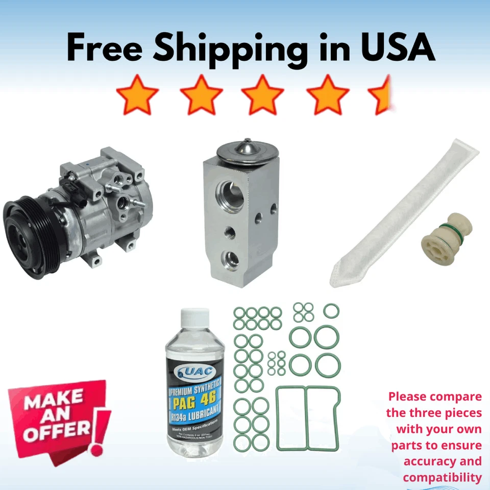 Compresor y válvula aire acondicionado apto para Kia Sedona 2006-2009 Foto 1 de 1