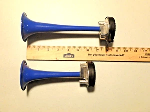 FIAMM TWIN TROMPETE 7 1/" 8 1/2" LUFTHÖRNER BLAU SUPER SOUND #3-0022 - Bild 1 von 6