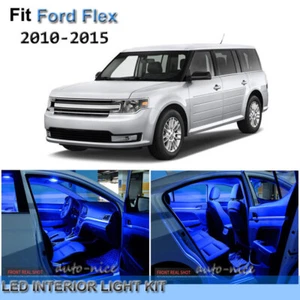 For 2010-2015 Ford Flex Premium Blue LED Interior Lights Kit 11 Pieces - Picture 1 of 8